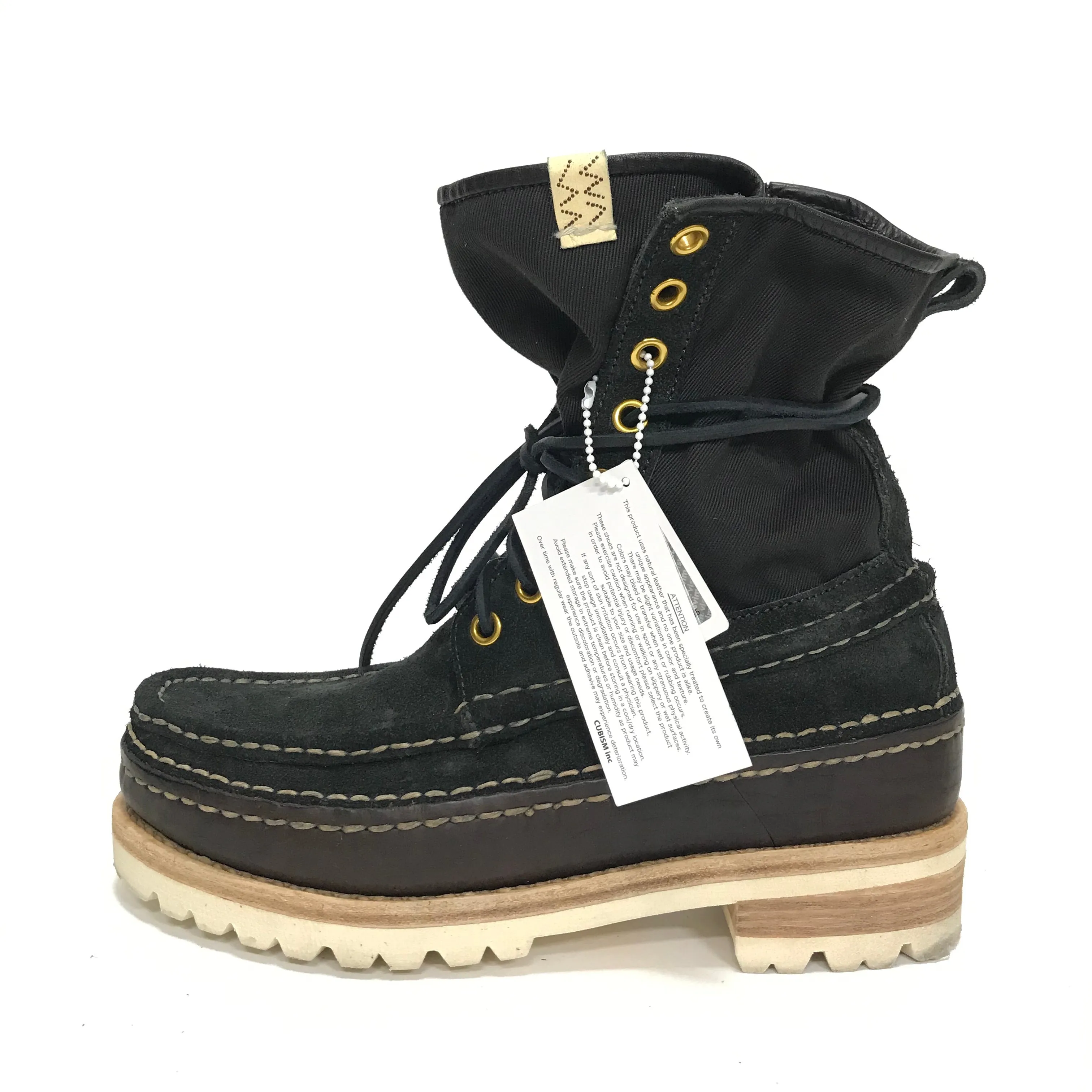 [10] Visvim Grizzly Boots Folk Black