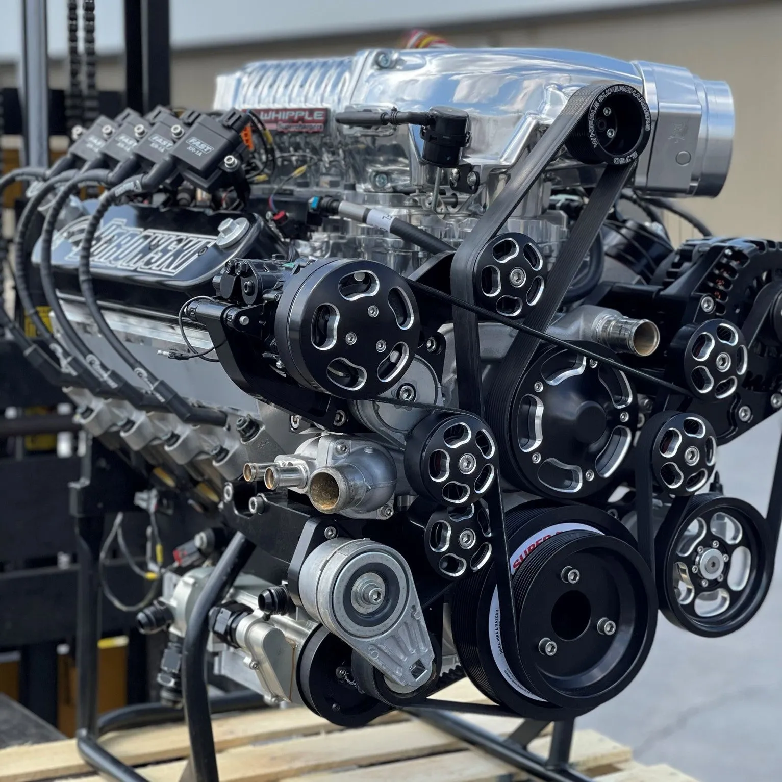 1,200 HP 3.0L Whipple Supercharged LS Engine. Includes Serpentine System & Holley EMS