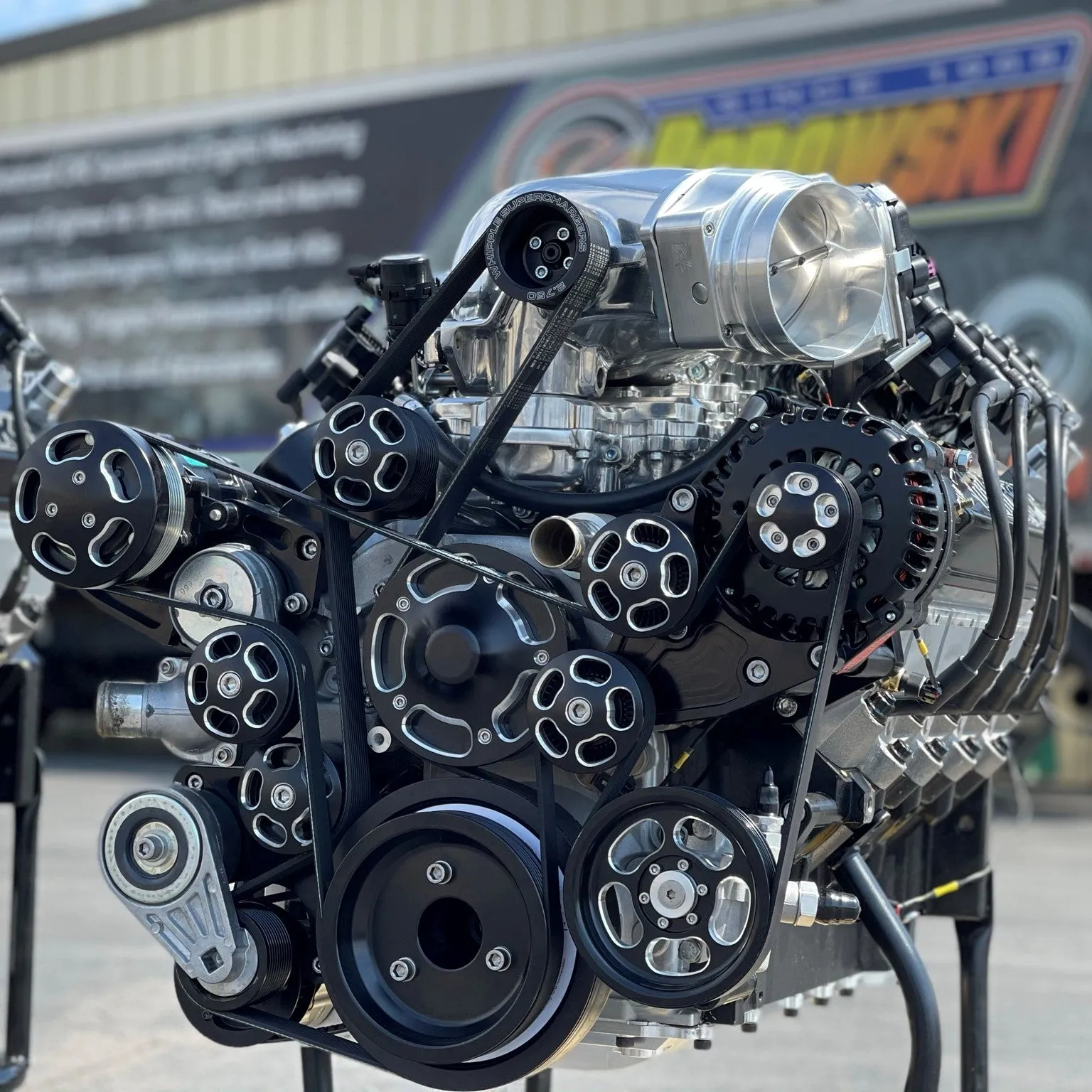 1,200 HP 3.0L Whipple Supercharged LS Engine. Includes Serpentine System & Holley EMS