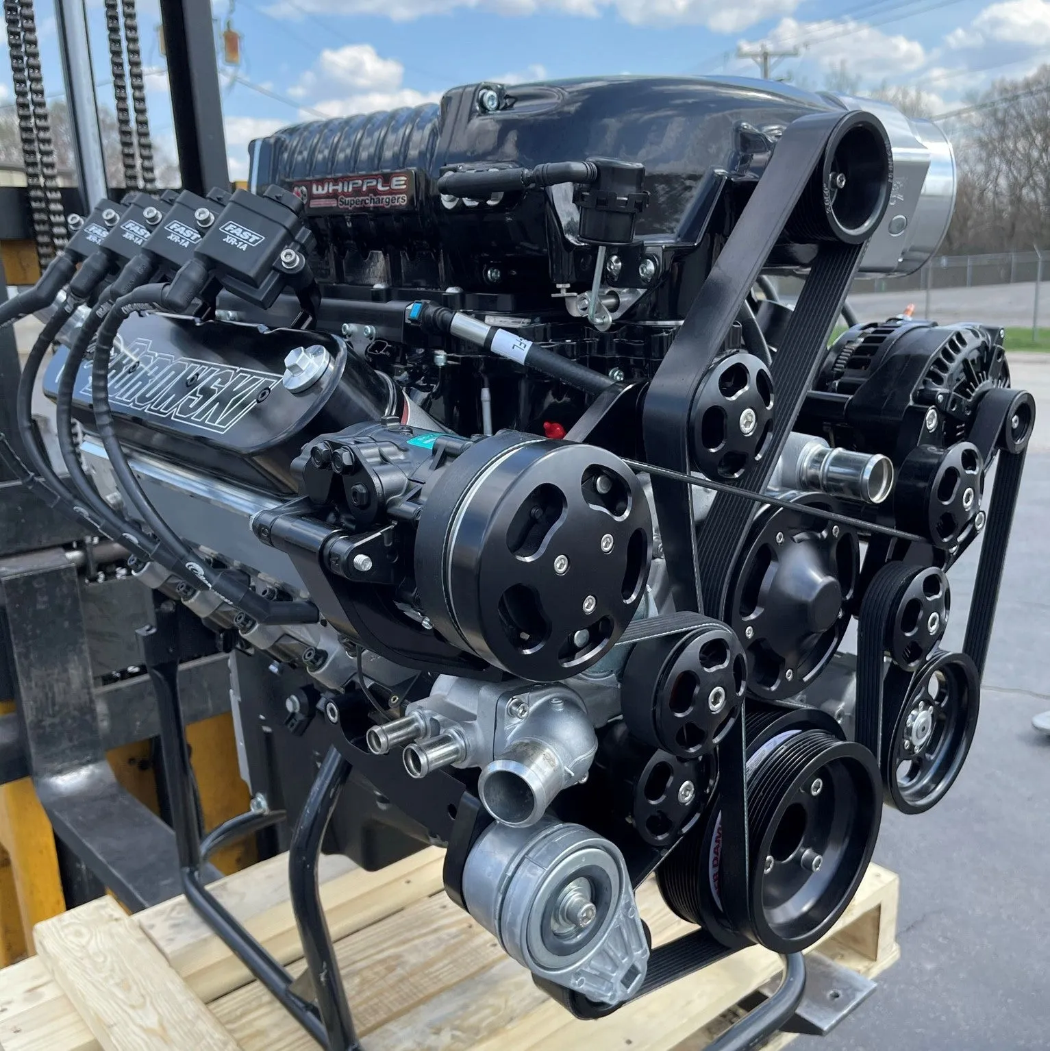 1,200 HP 3.0L Whipple Supercharged LS Engine. Includes Serpentine System & Holley EMS