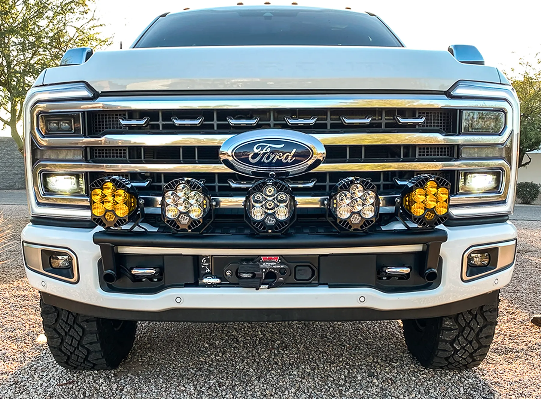 2023  Ford F-250 Super Duty Front Light Mount Kit (Stock Bumper)