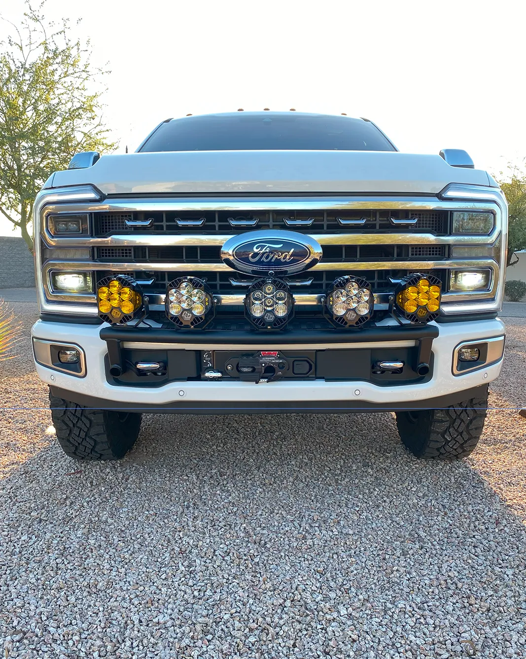 2023  Ford F-250 Super Duty Front Light Mount Kit (Stock Bumper)