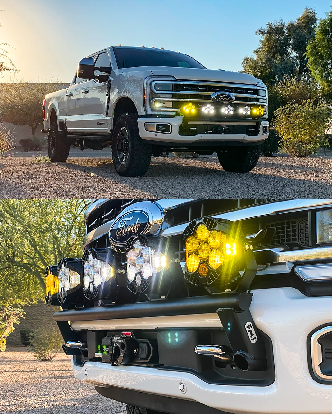 2023  Ford F-250 Super Duty Front Light Mount Kit (Stock Bumper)