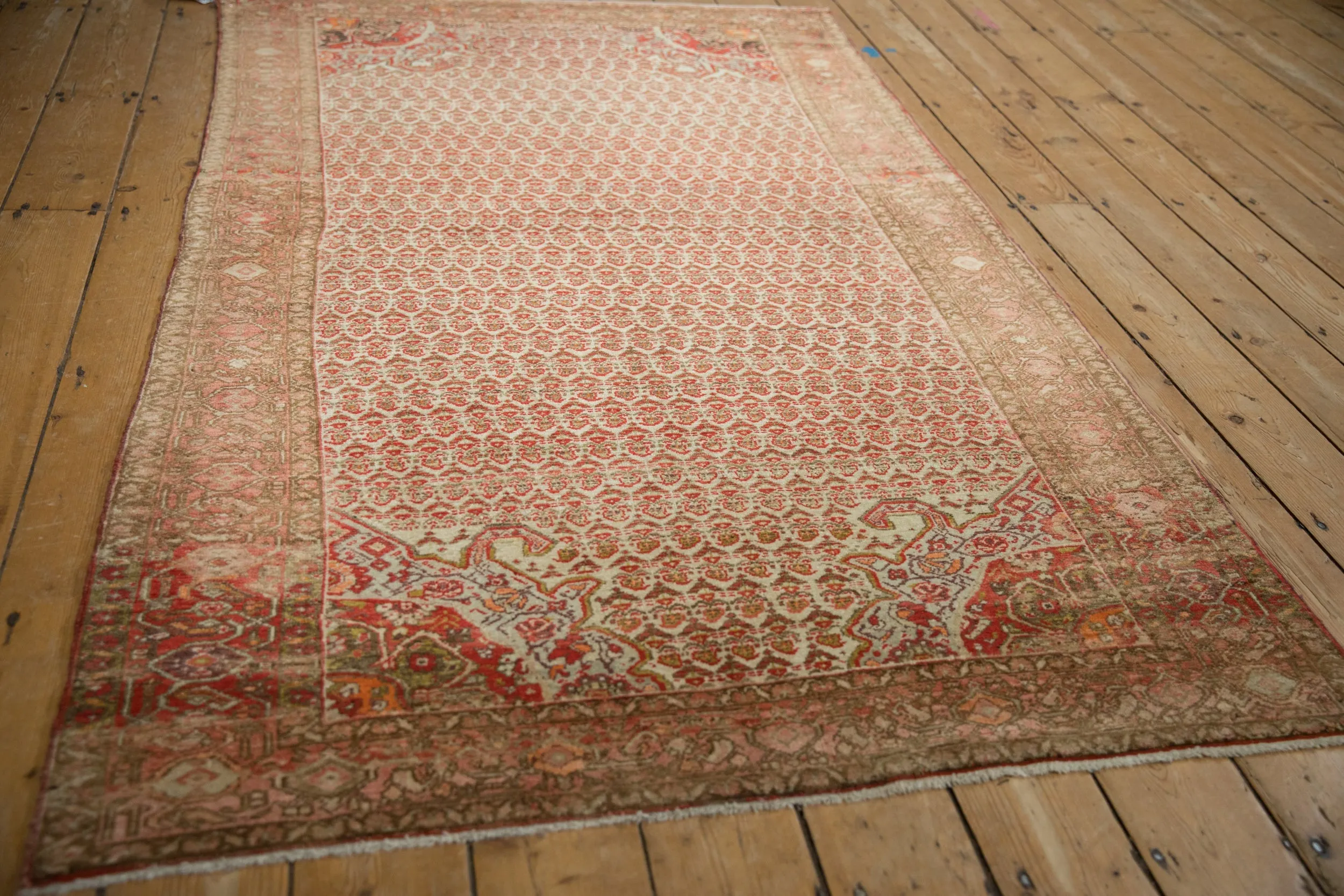 4x7 Vintage Distressed Malayer Rug
