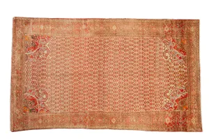 4x7 Vintage Distressed Malayer Rug