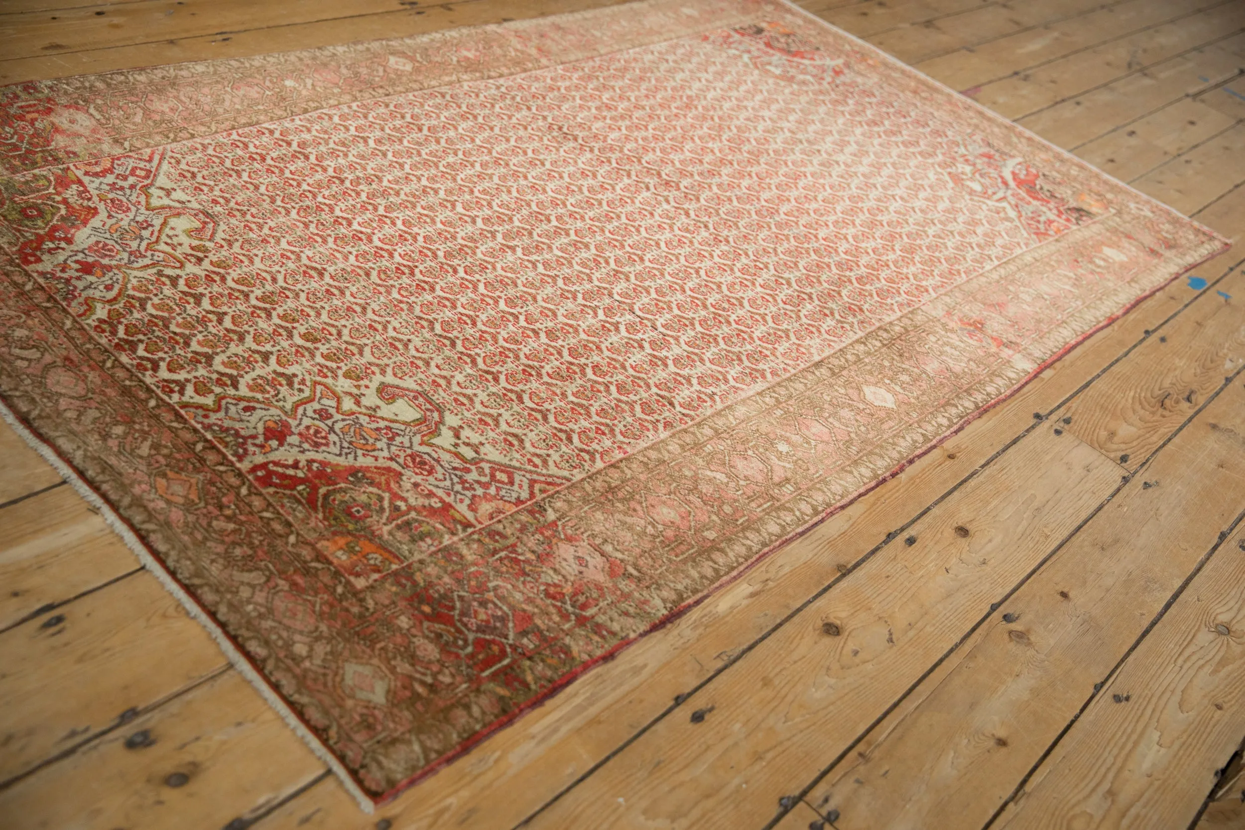 4x7 Vintage Distressed Malayer Rug