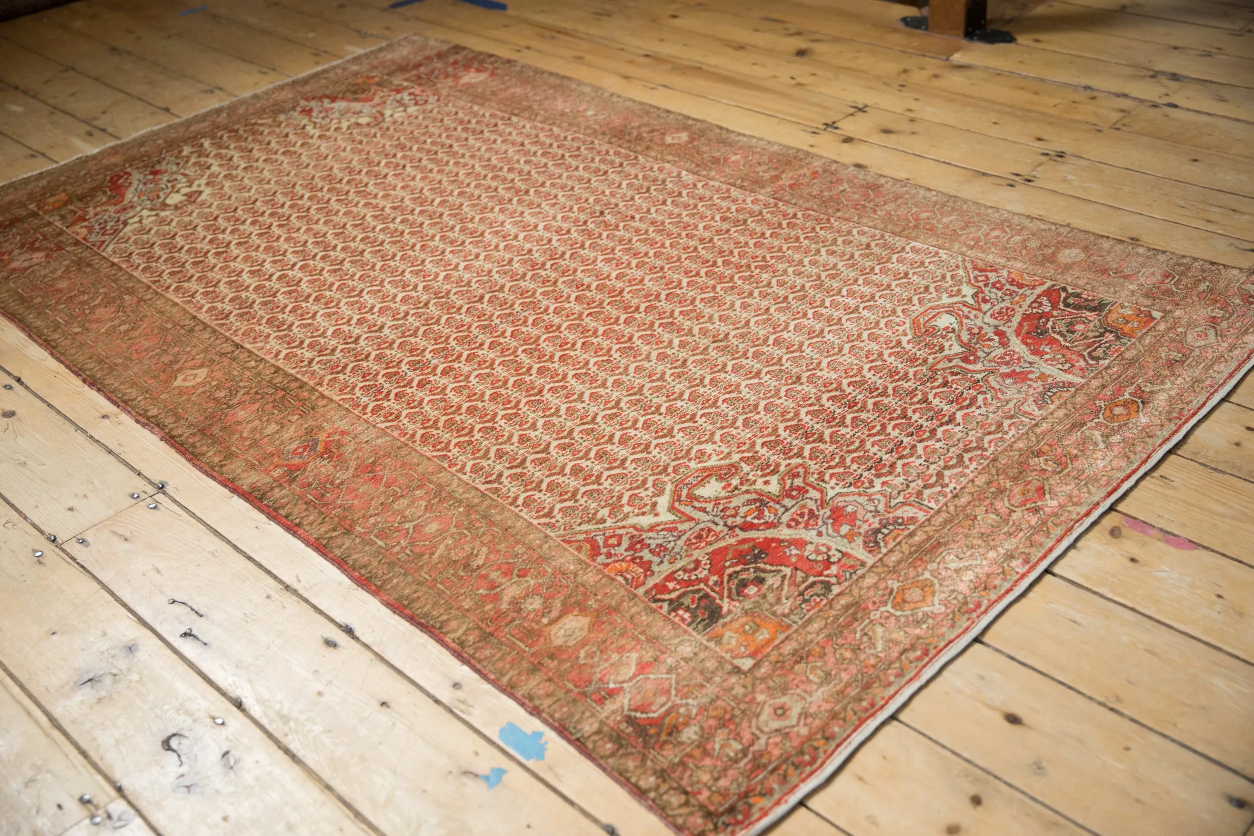 4x7 Vintage Distressed Malayer Rug