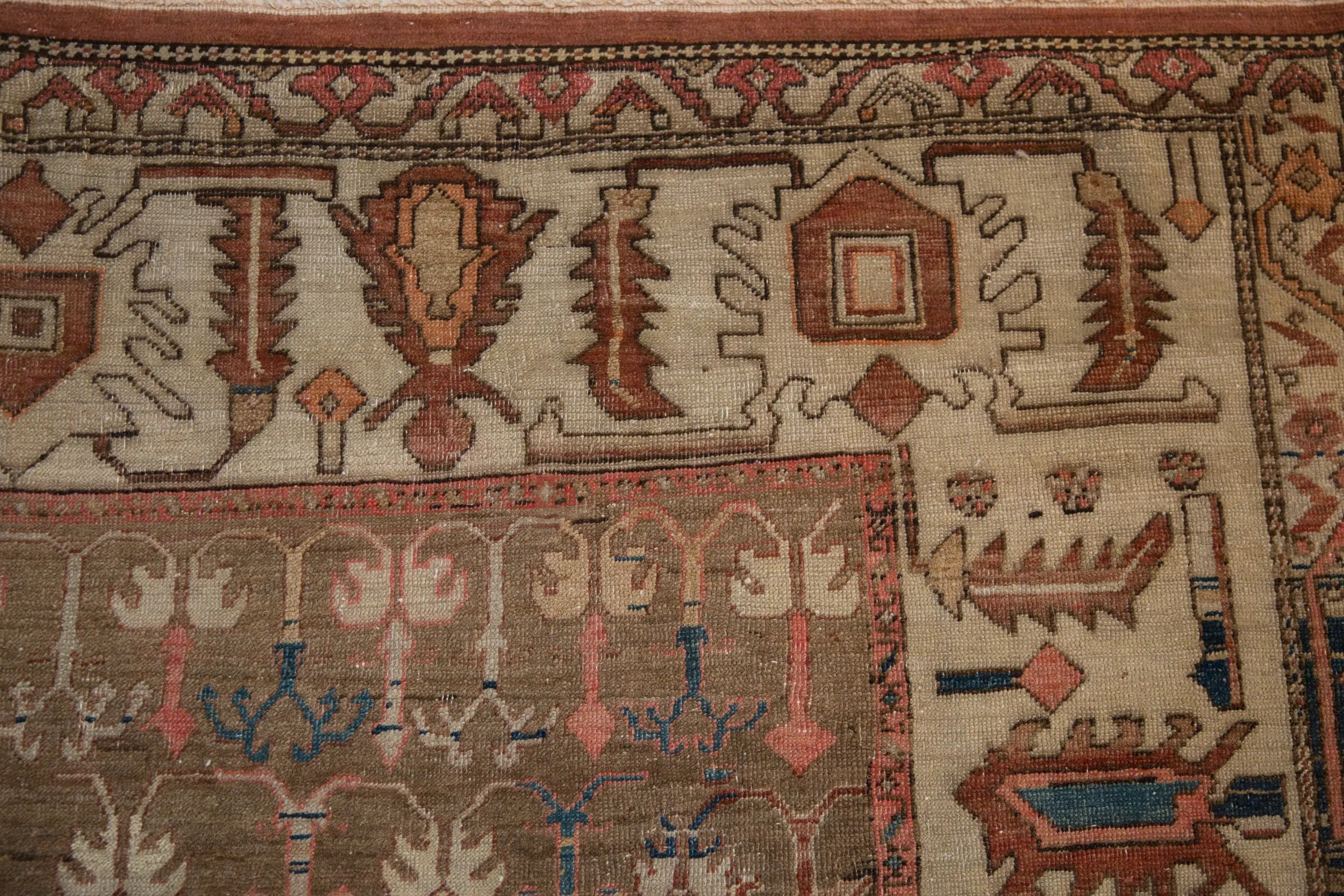 7.5x13 Antique Bakshaish Carpet