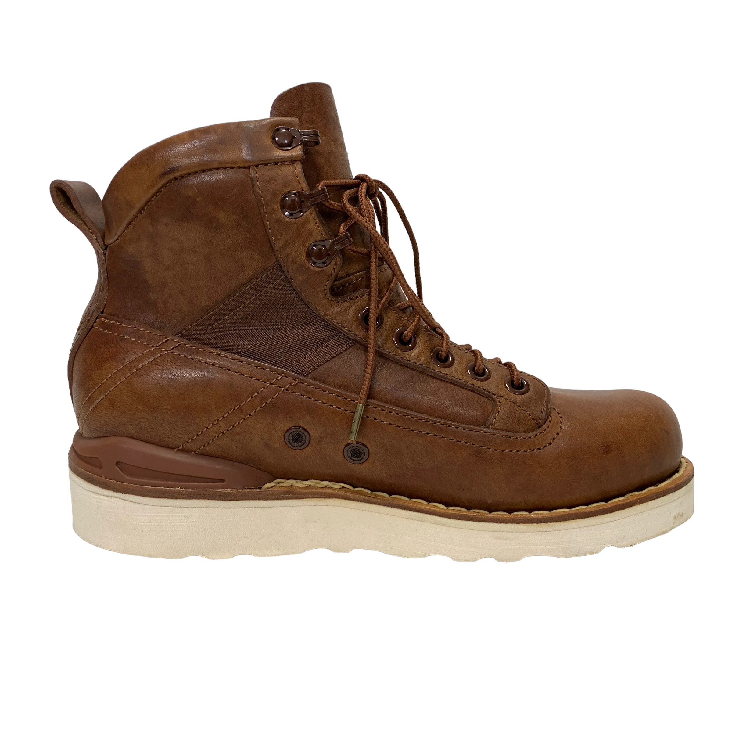 [8] Visvim Beard Boots Folk Leather Brown