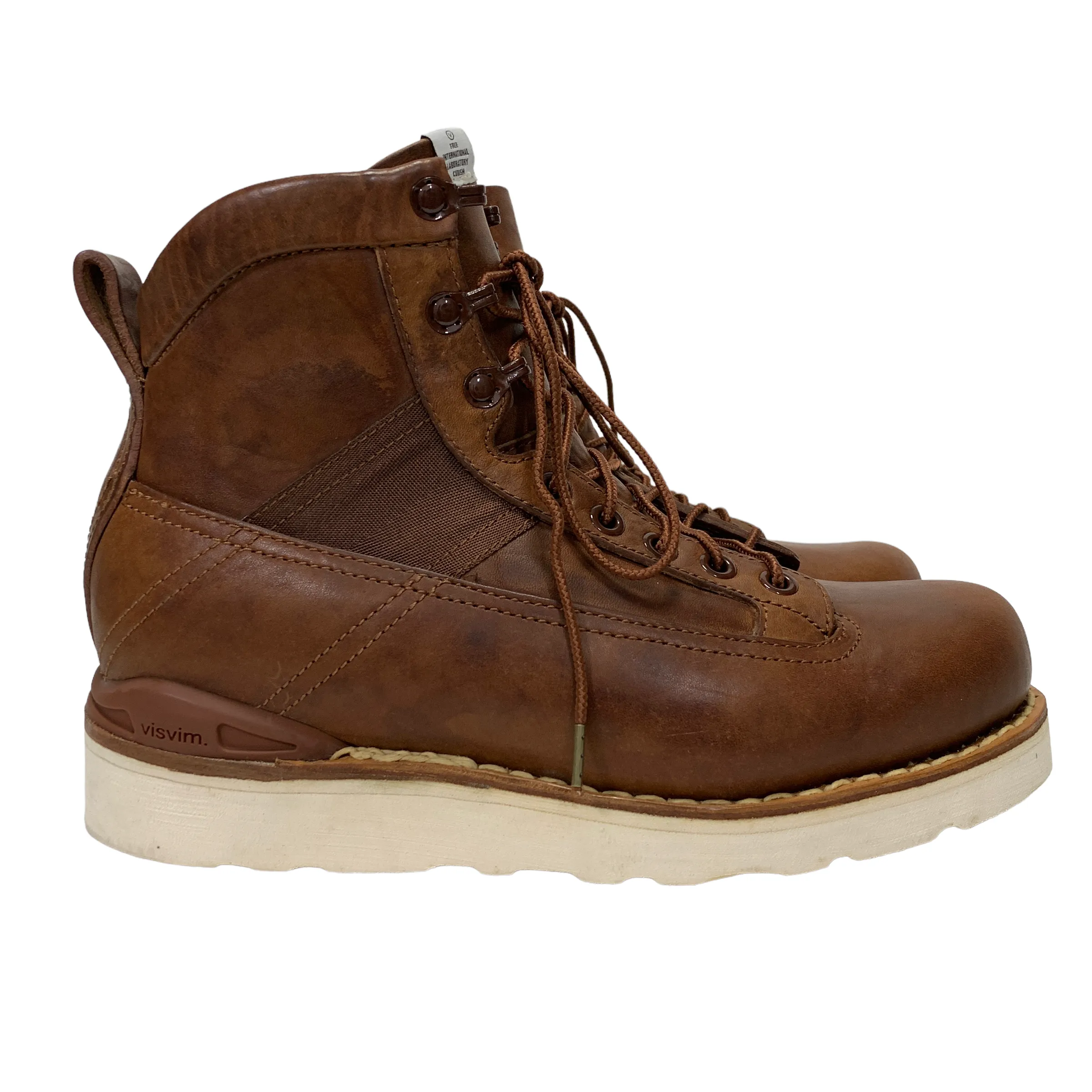 [8] Visvim Beard Boots Folk Leather Brown