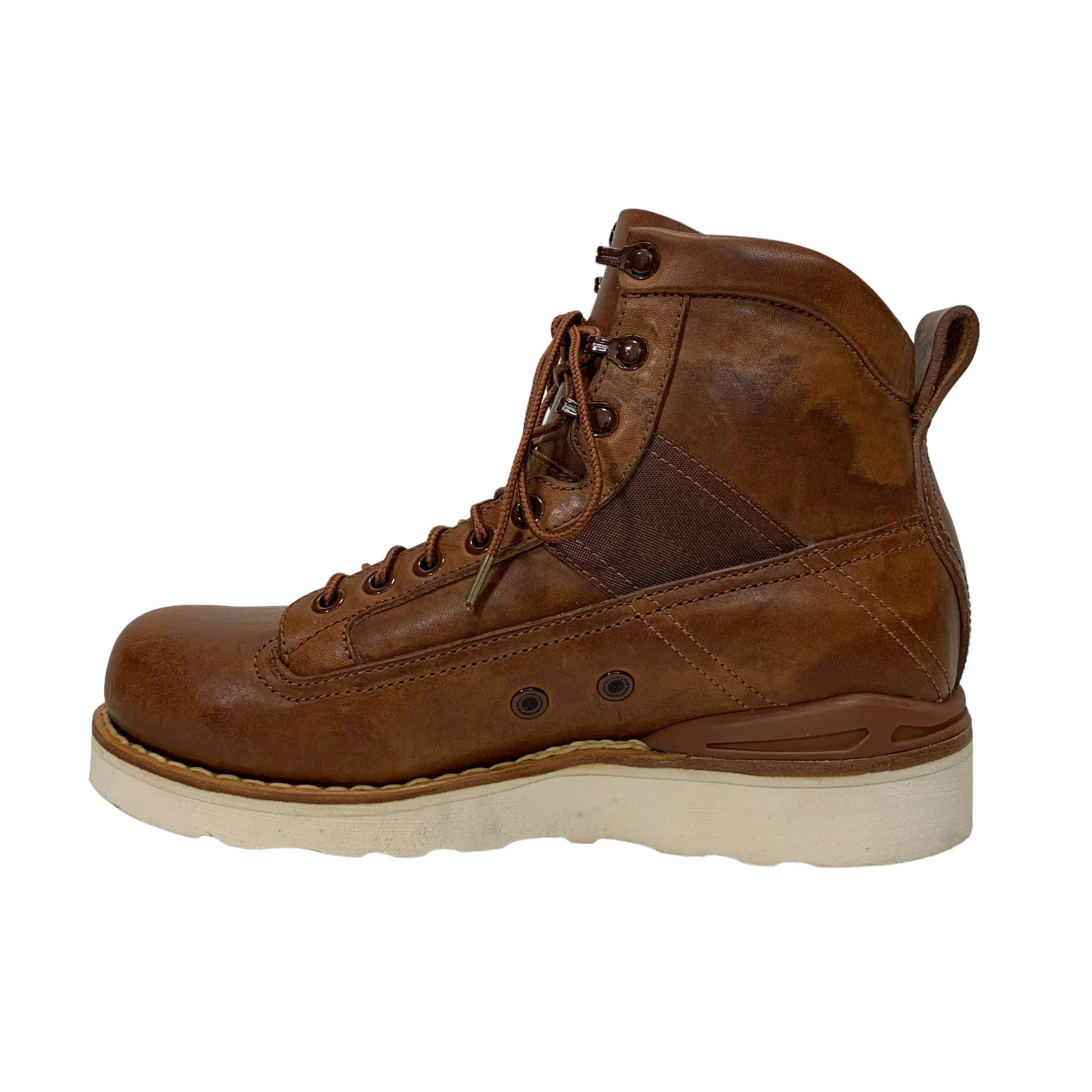[8] Visvim Beard Boots Folk Leather Brown