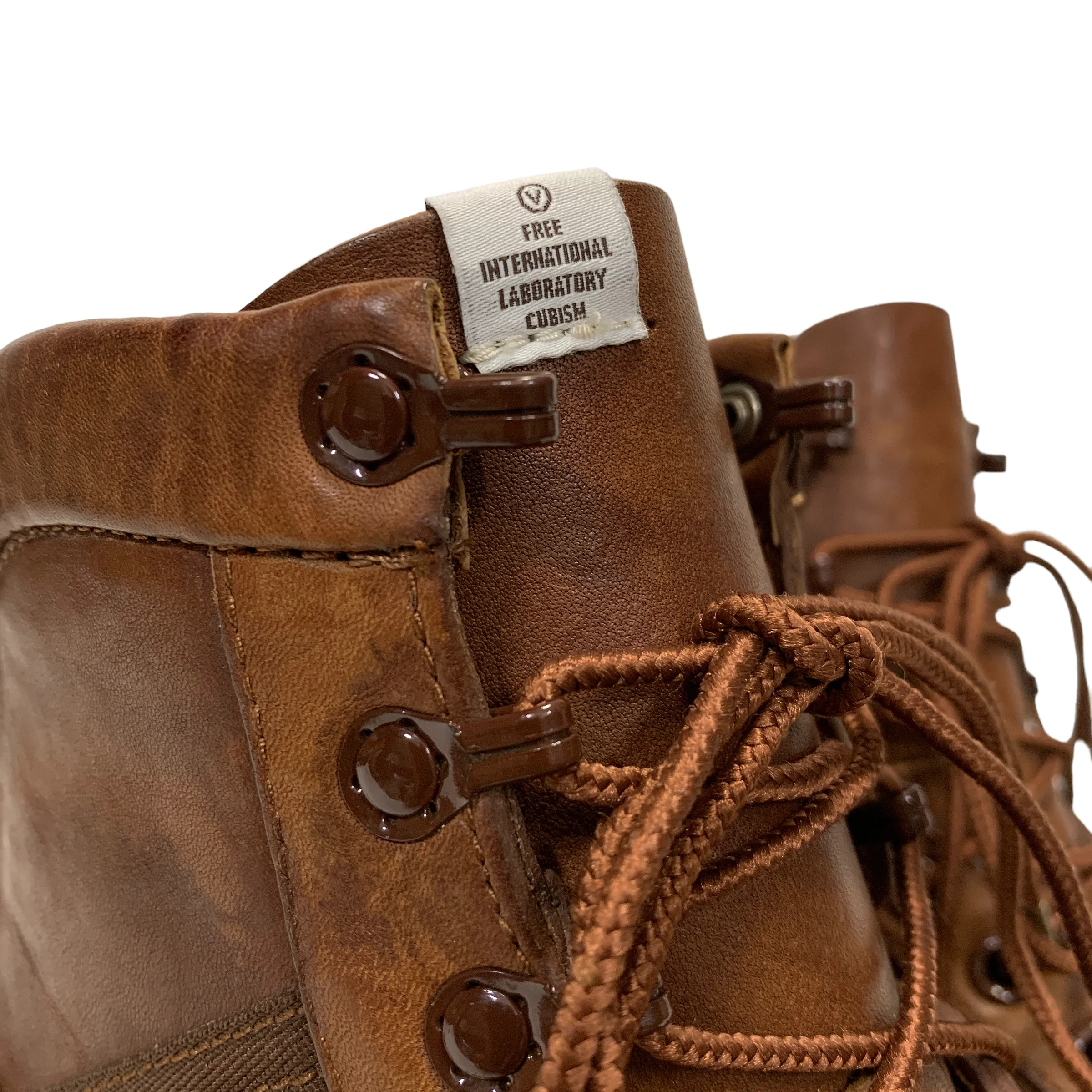 [8] Visvim Beard Boots Folk Leather Brown