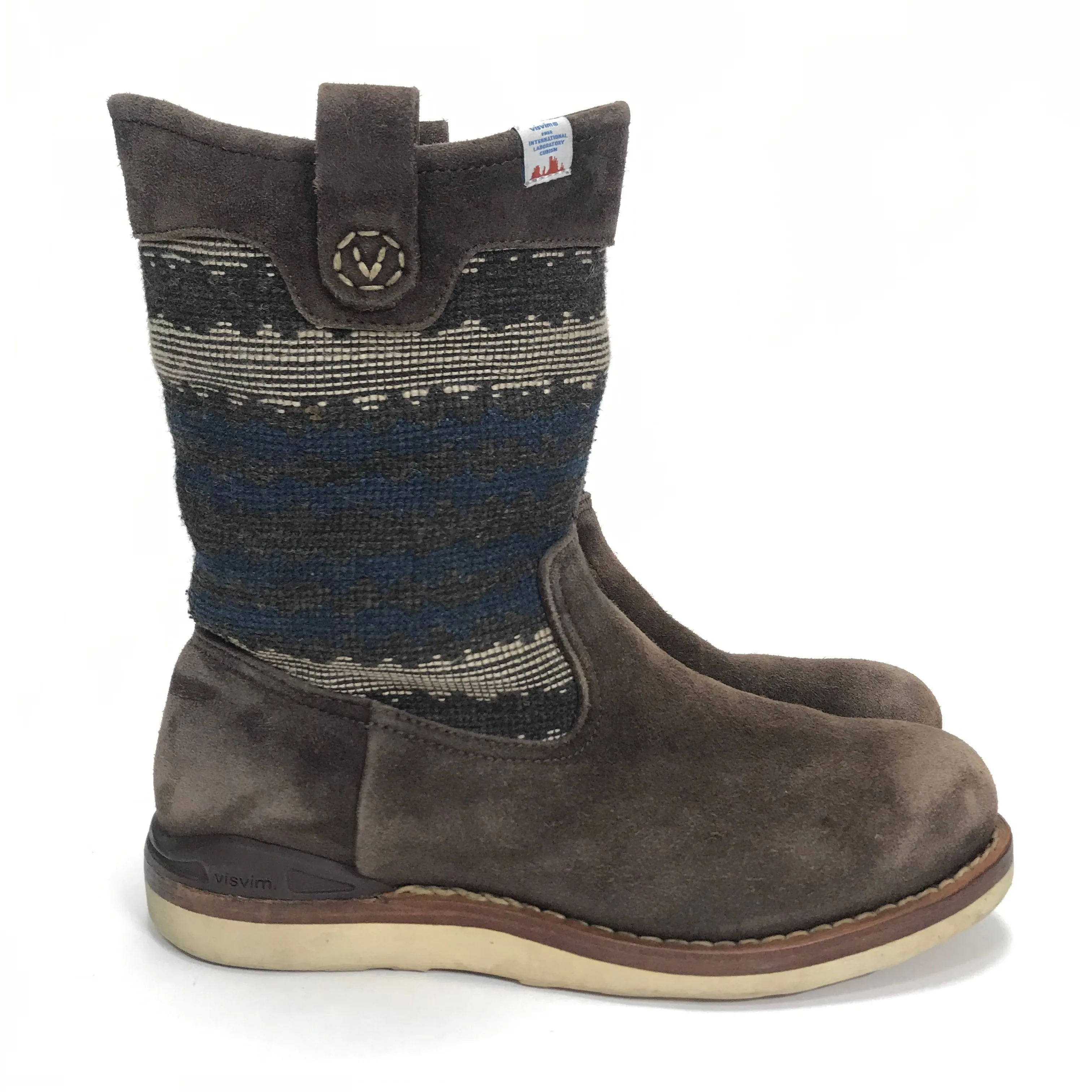 [9] Visvim 11SS Wabanaki Boots Folk Blanket Dk Brown