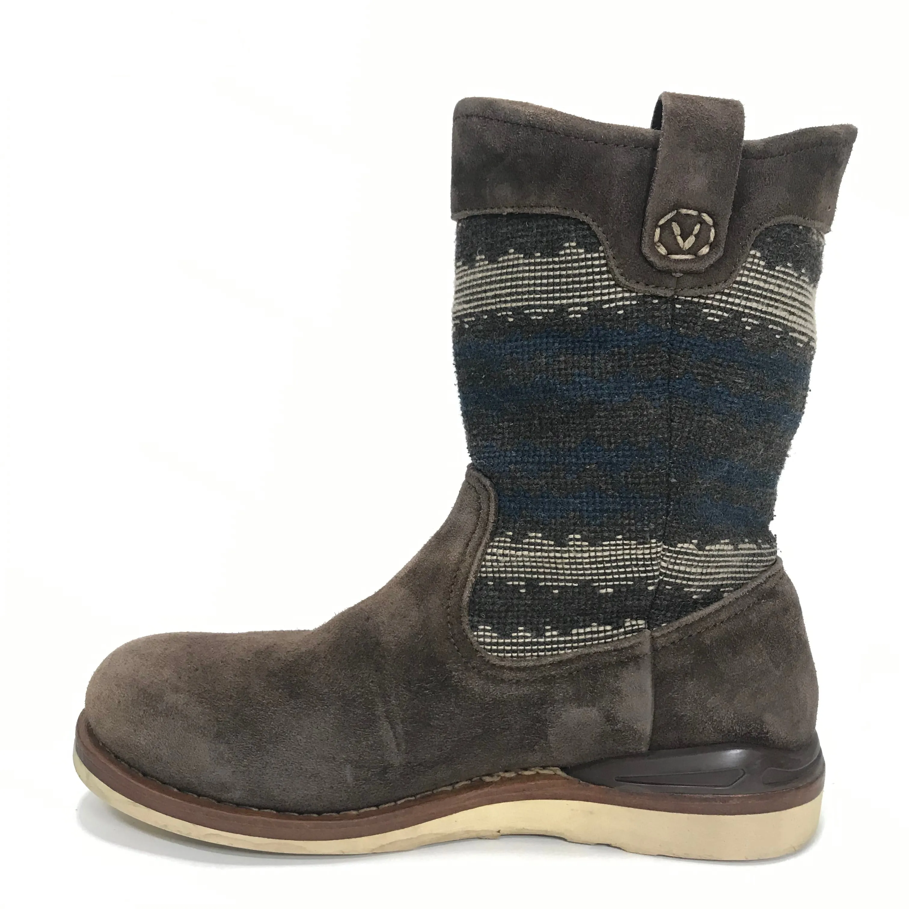 [9] Visvim 11SS Wabanaki Boots Folk Blanket Dk Brown