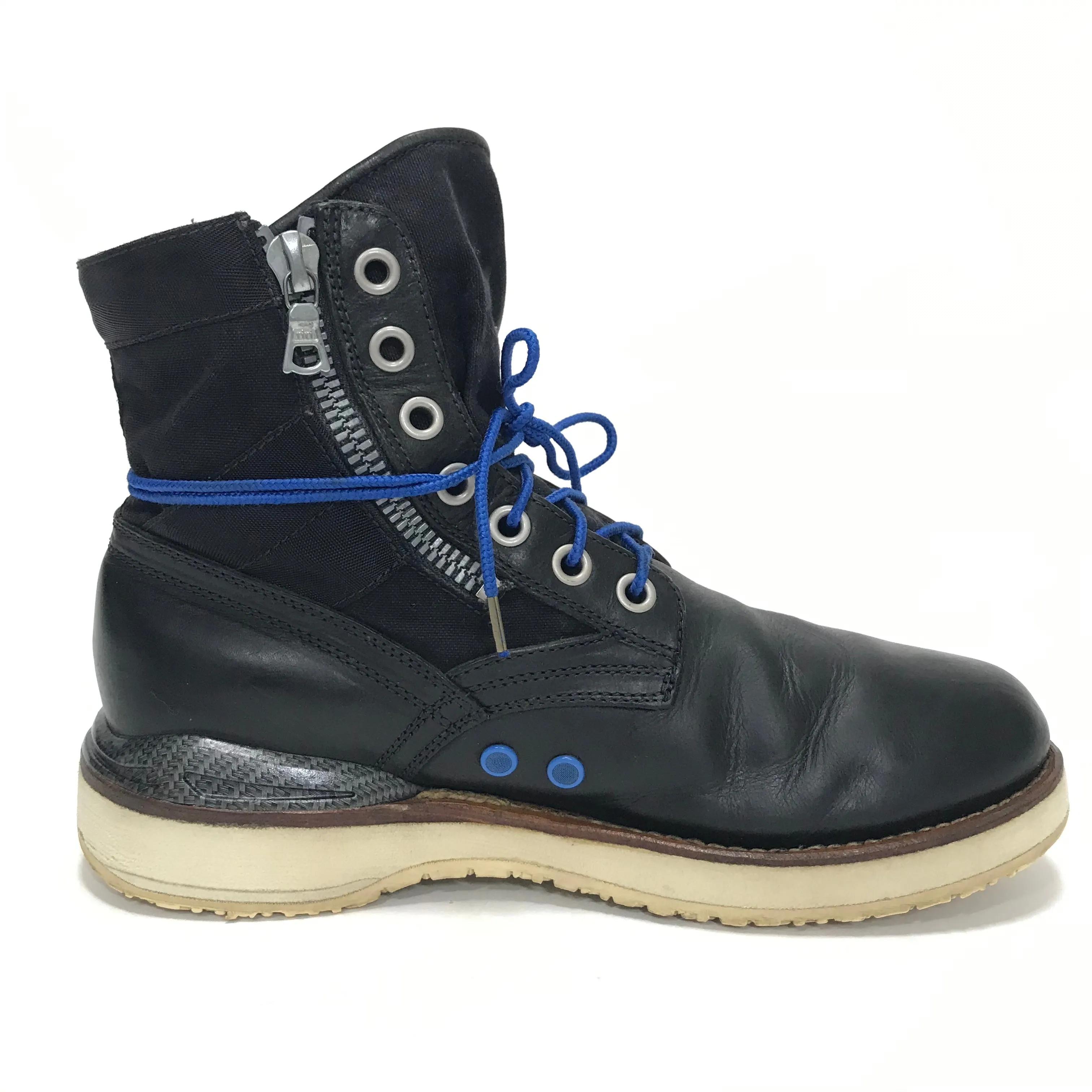 [9.5] Visvim 7 Hole 73 Boots Folk Carbon Black