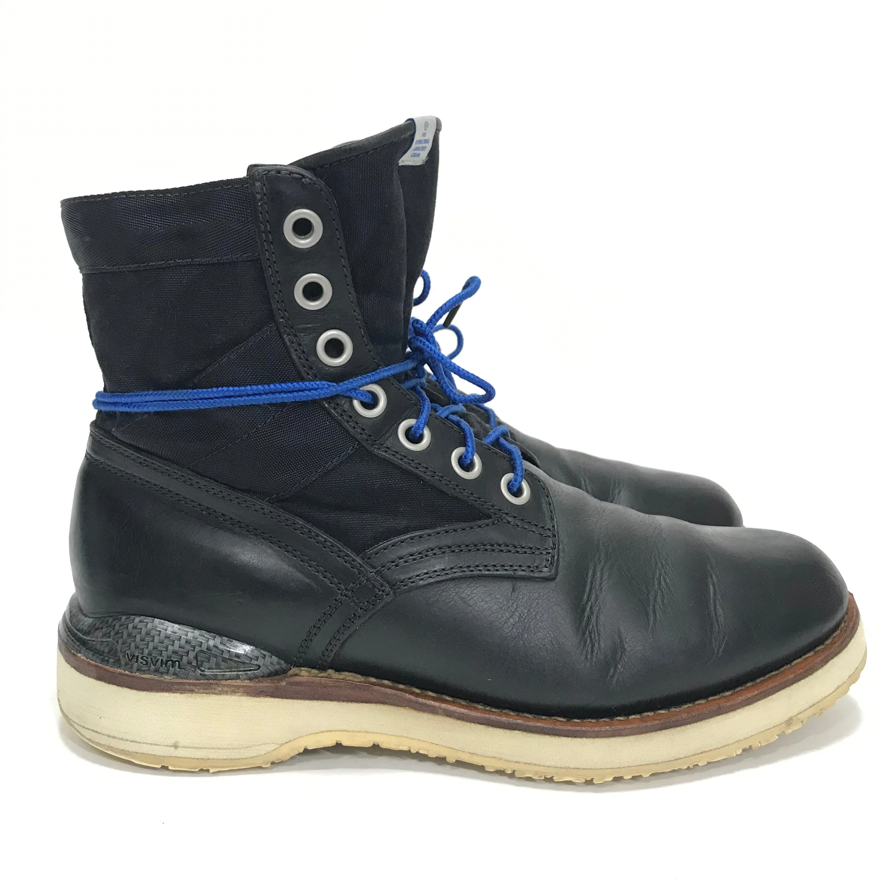 [9.5] Visvim 7 Hole 73 Boots Folk Carbon Black