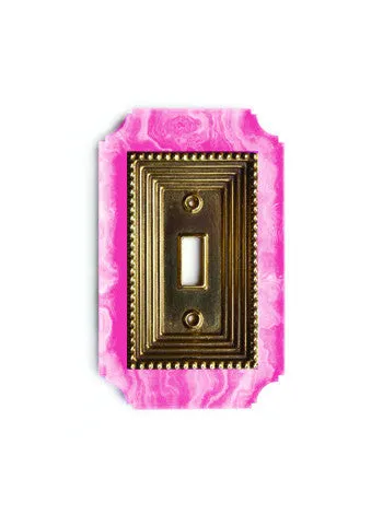Acrylic   Brass | Georgian Style, Pink Agate