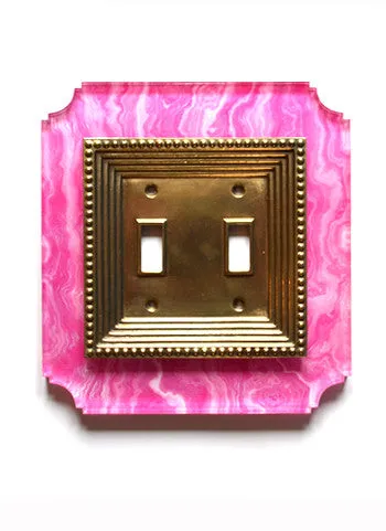 Acrylic   Brass | Georgian Style, Pink Agate