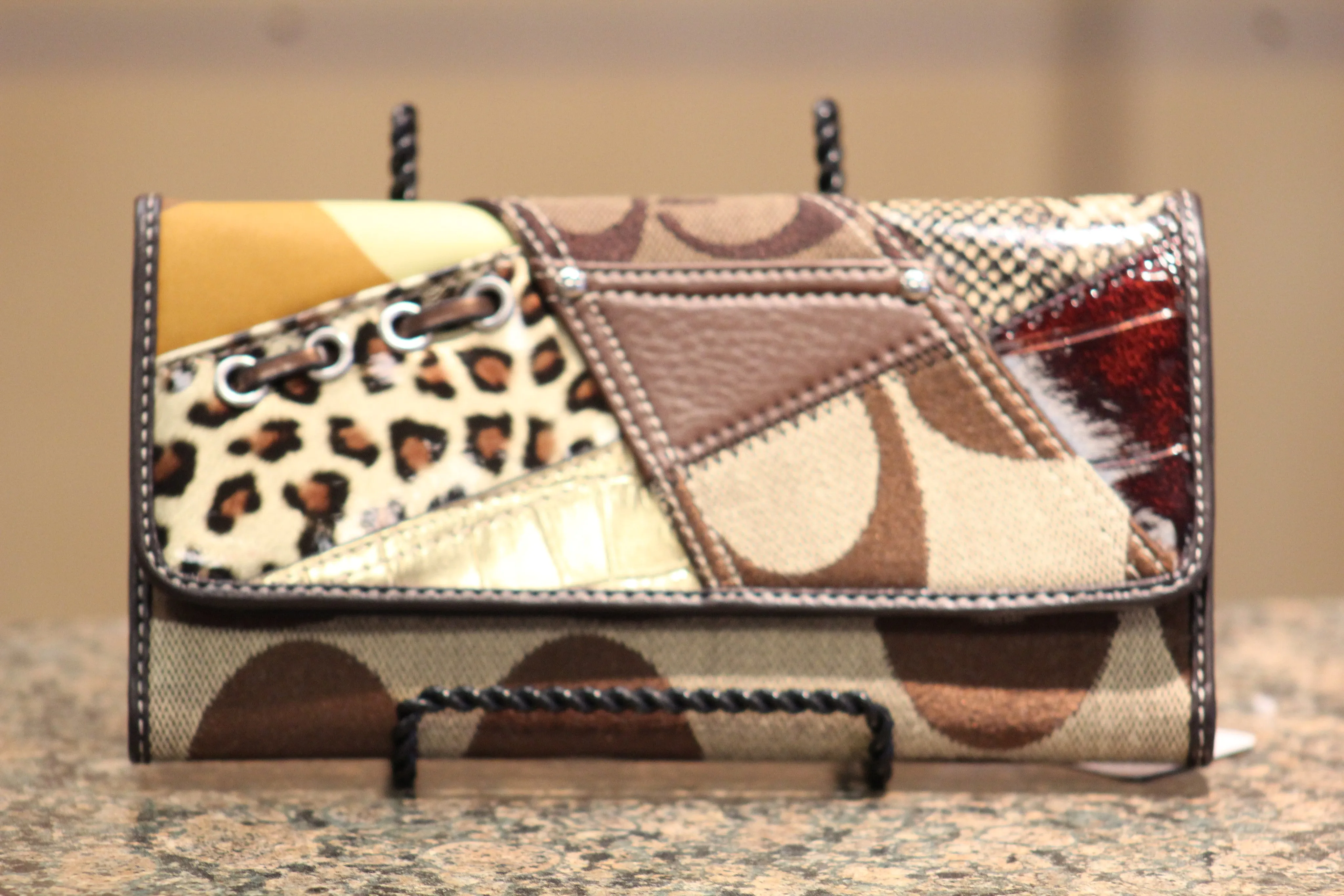 ADO | Leopard Print Trifold Wallet