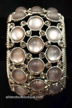 ADO | Purple Stoned Stretch Bracelet with Rhinestones