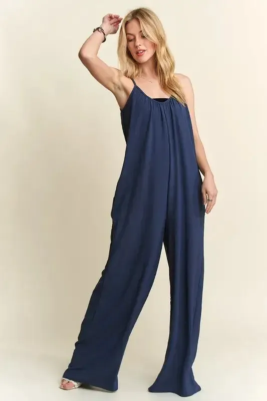 ADORA Wide Leg Casual Cami Jumpsuit
