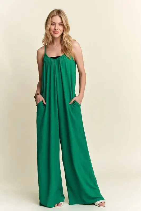 ADORA Wide Leg Casual Cami Jumpsuit