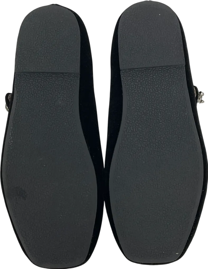 Age of Innocence Black Velvet Pumps With Dimante Detail UK 12.5 EU 31 👼