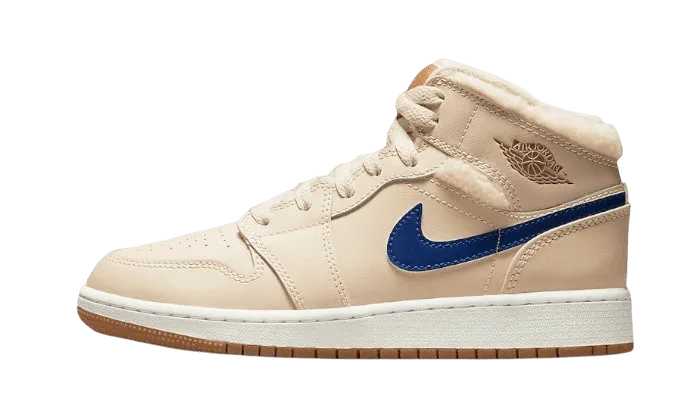 Air Jordan 1 Mid Fleece Pearl White