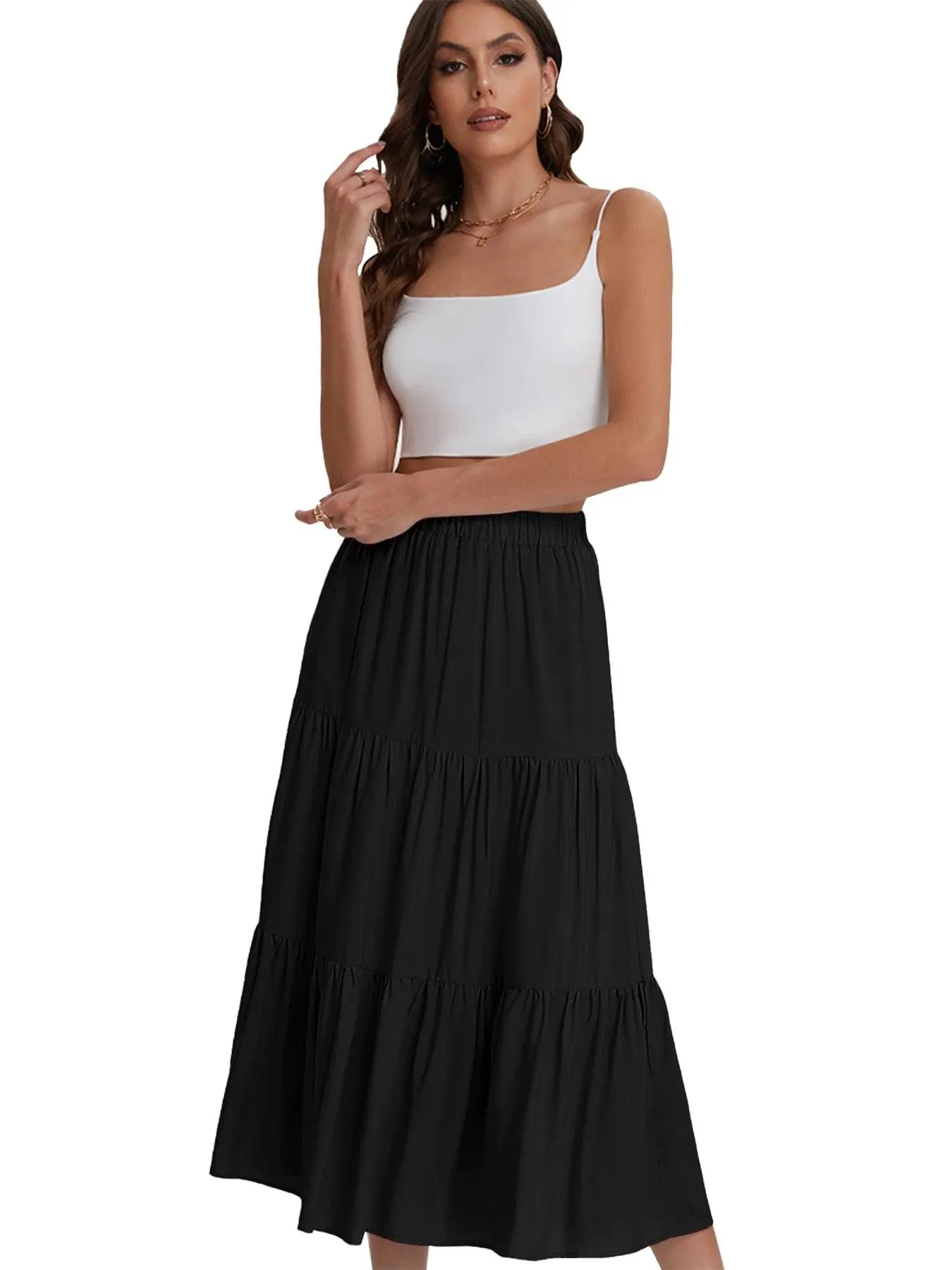 Amelia A-line Maxi Skirt