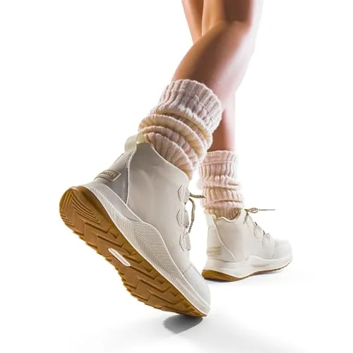 Ankle Winter Boots for Women Waterproof Lace Up Anti-Slip Warm Snow Booties Fashion Sneaker Boots