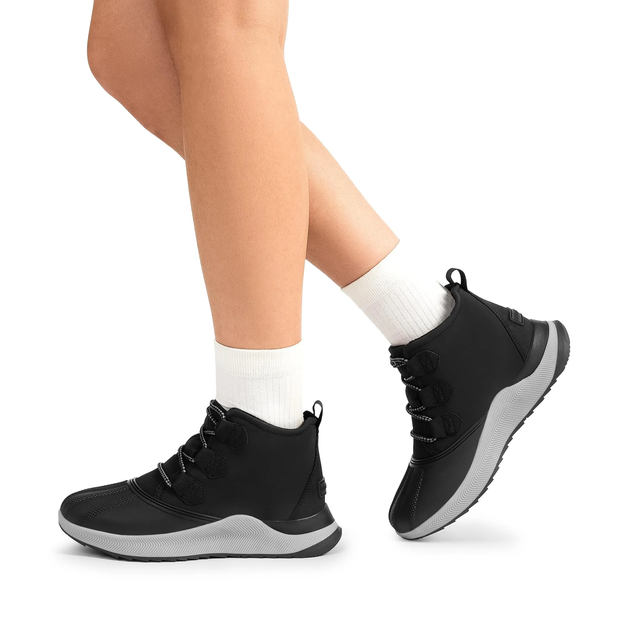 Ankle Winter Boots for Women Waterproof Lace Up Anti-Slip Warm Snow Booties Fashion Sneaker Boots