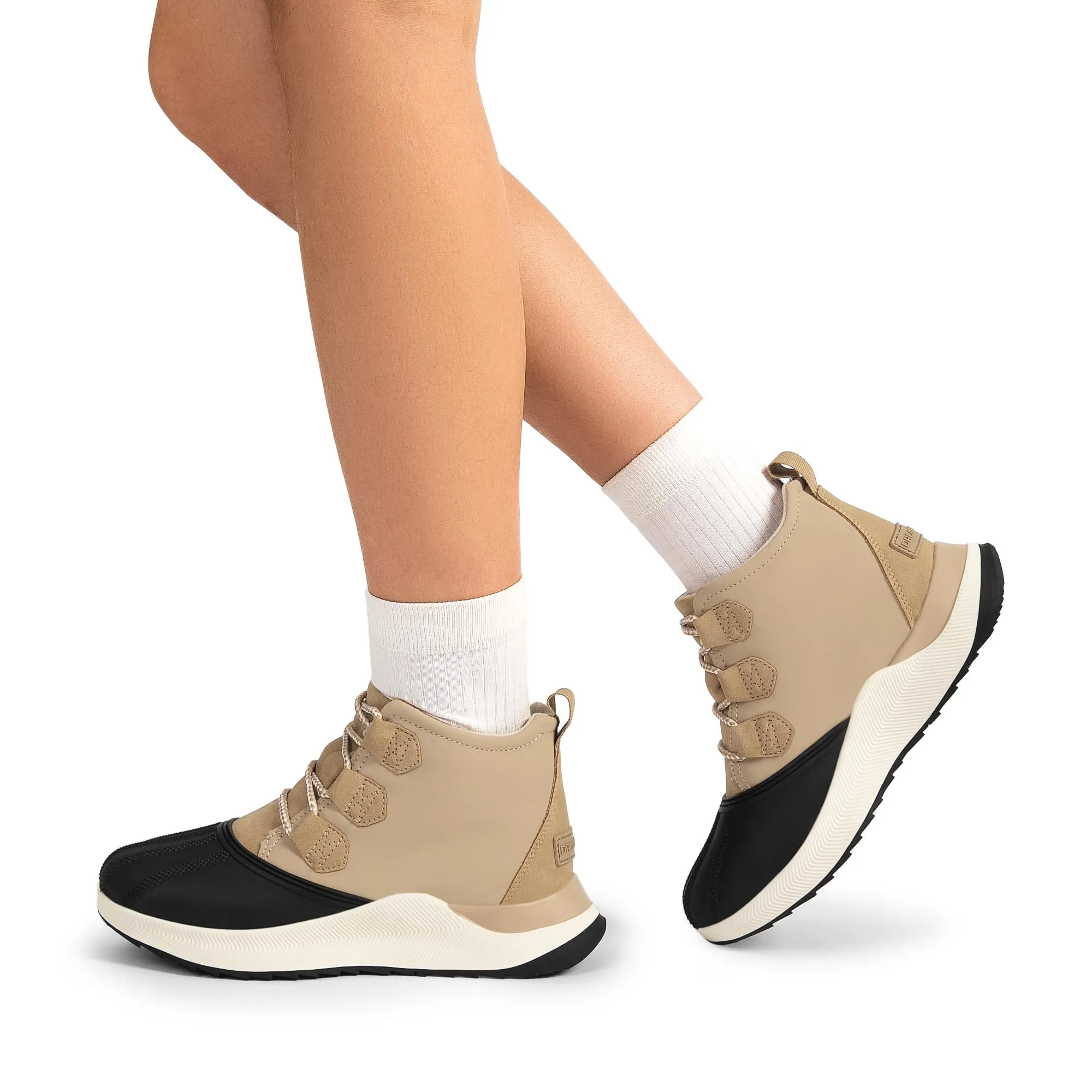Ankle Winter Boots for Women Waterproof Lace Up Anti-Slip Warm Snow Booties Fashion Sneaker Boots
