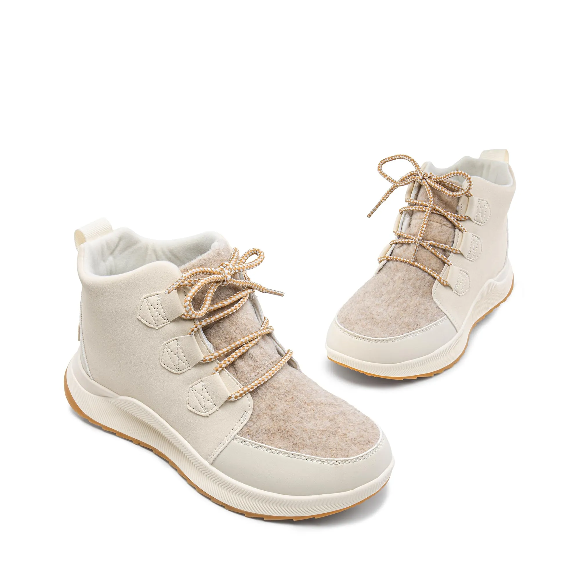 Ankle Winter Boots for Women Waterproof Lace Up Anti-Slip Warm Snow Booties Fashion Sneaker Boots