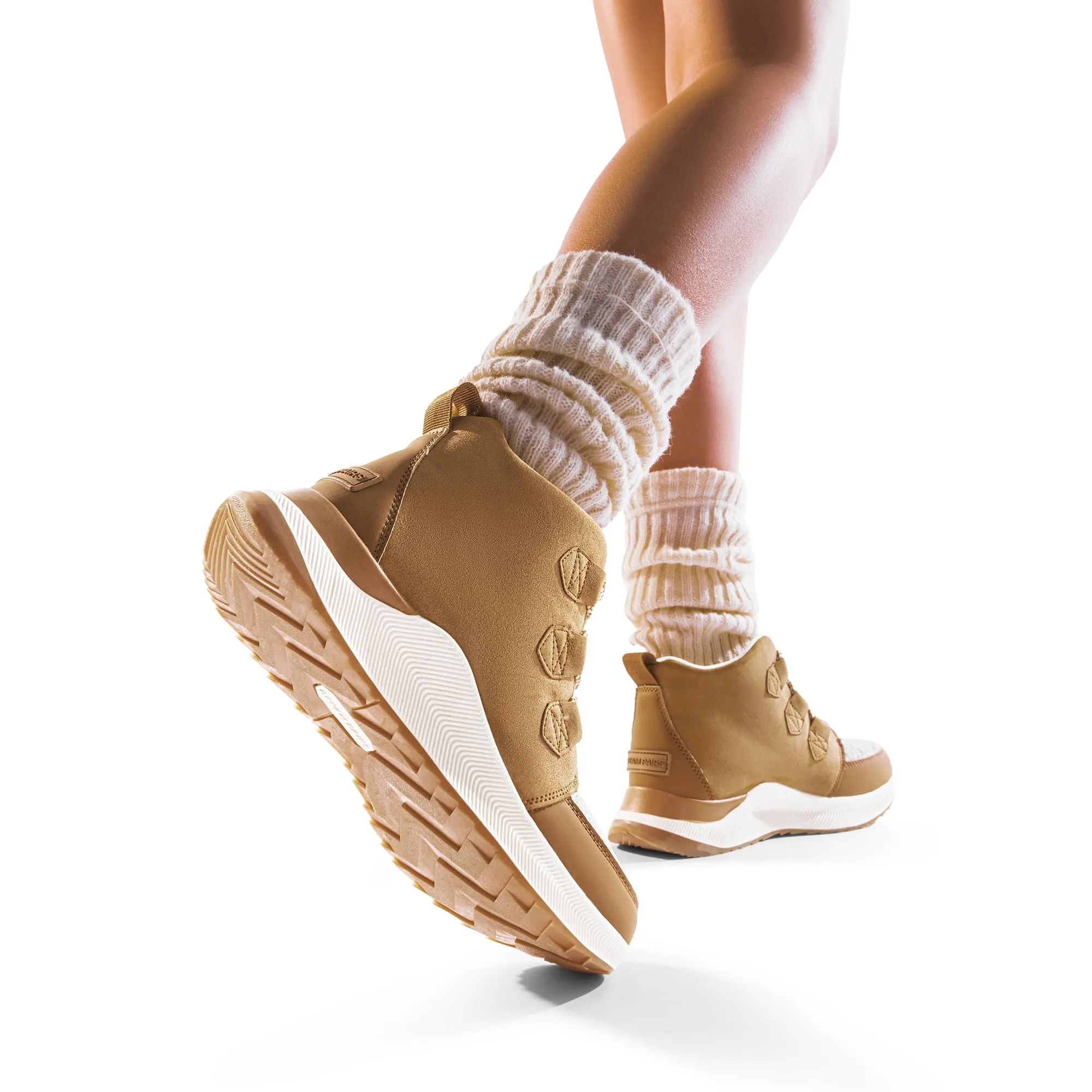 Ankle Winter Boots for Women Waterproof Lace Up Anti-Slip Warm Snow Booties Fashion Sneaker Boots