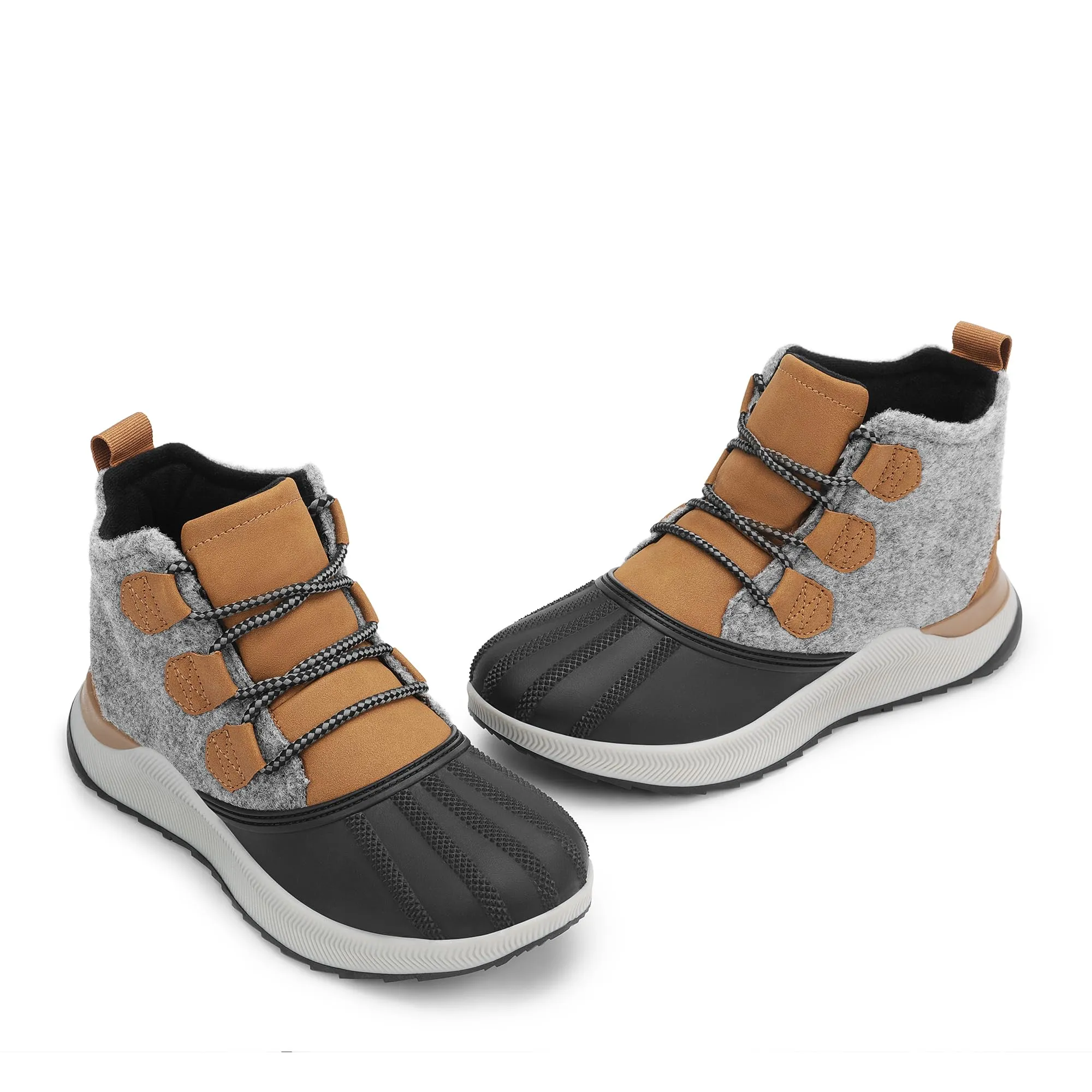 Ankle Winter Boots for Women Waterproof Lace Up Anti-Slip Warm Snow Booties Fashion Sneaker Boots