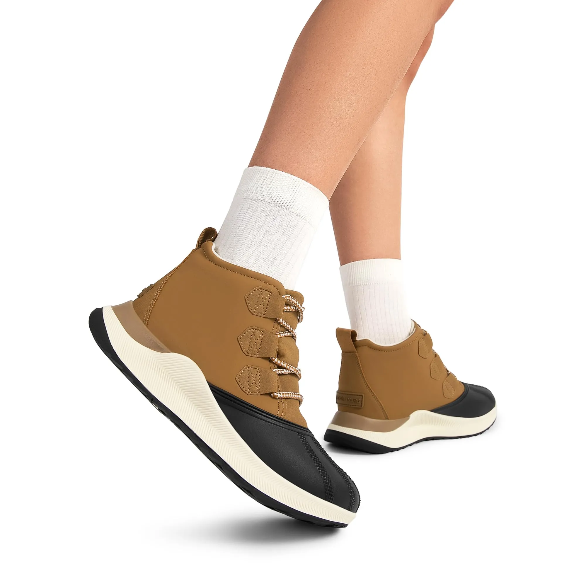 Ankle Winter Boots for Women Waterproof Lace Up Anti-Slip Warm Snow Booties Fashion Sneaker Boots