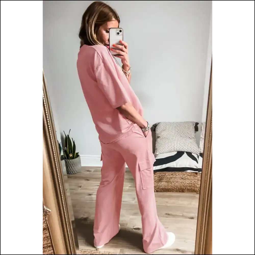 Apricot Pink Half Sleeve Cargo Sweatpants: so Comfy, It's Criminal! Needful Things 🍑