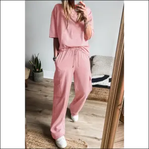 Apricot Pink Half Sleeve Cargo Sweatpants: so Comfy, It's Criminal! Needful Things 🍑
