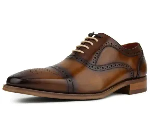 Asher Green Ag114 Tan Men’s Genuine Leather Oxford