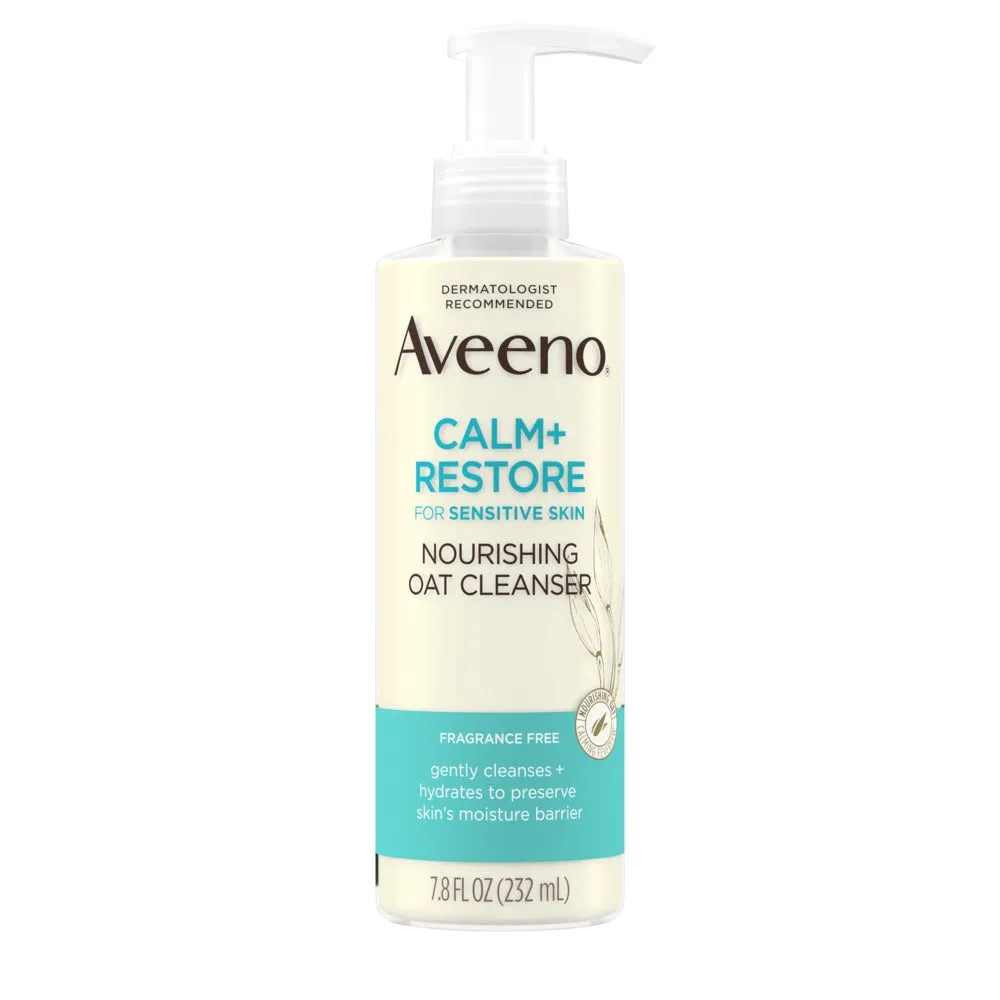 Aveeno Calm   Restore Nourishing Oat Cleanser, For Sensitive Skin