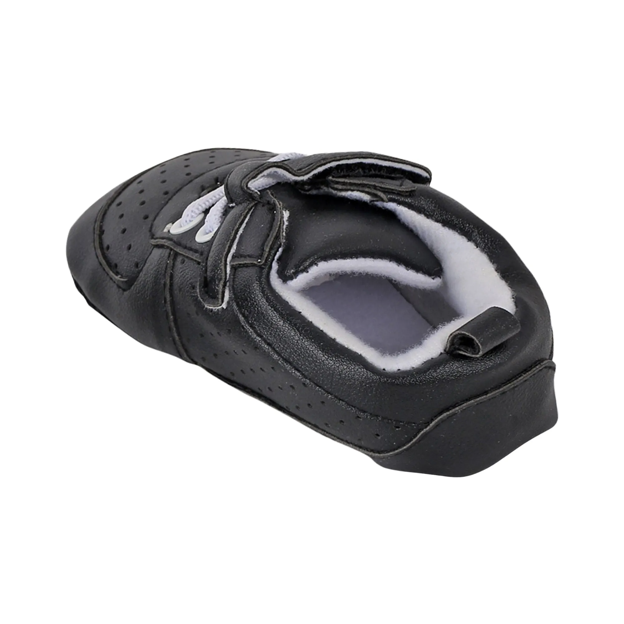 Baby Moo Black Velcro Booties