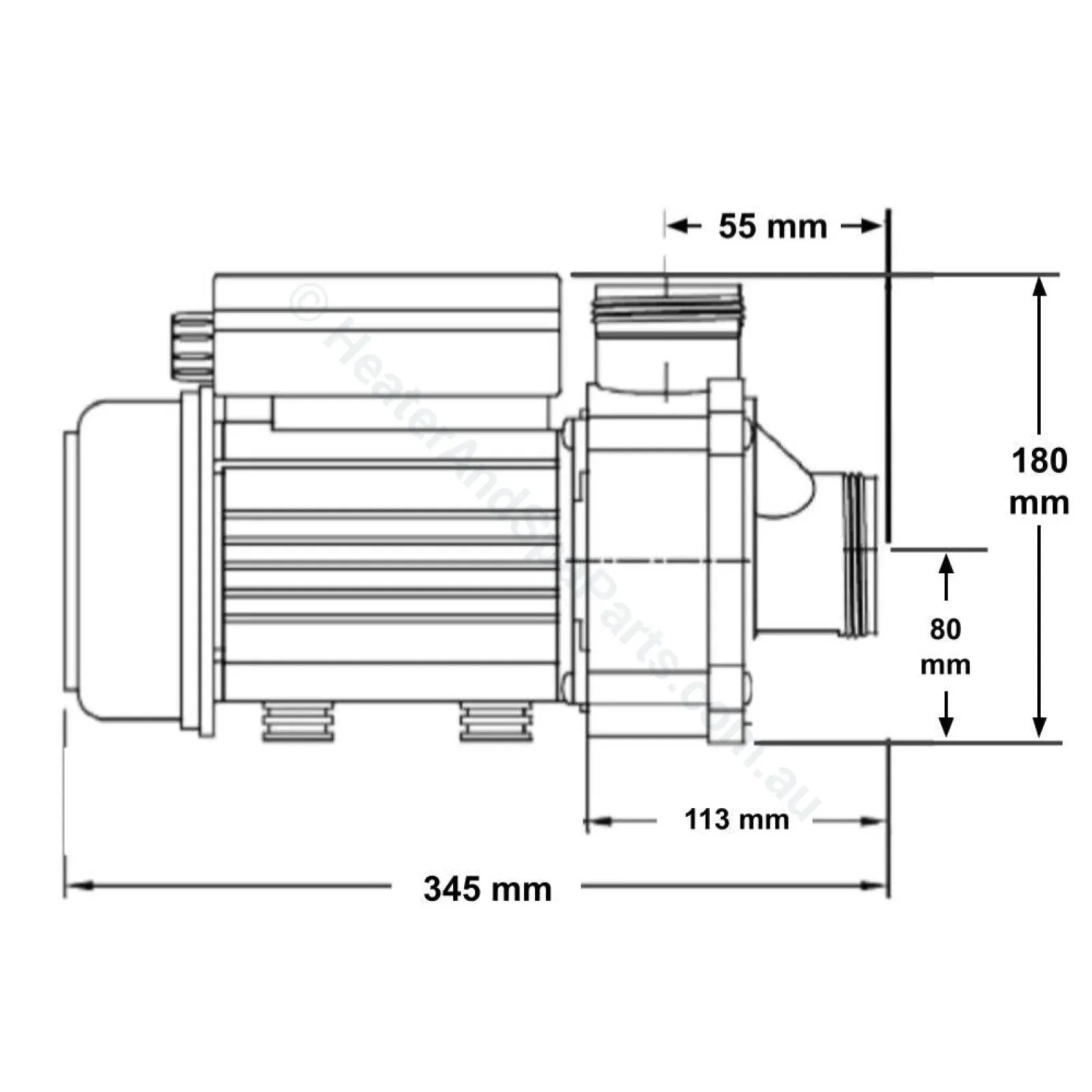 Balboa Eco Spa Circulation Pump - 0.25HP - Ultima Circ Pump - 1031030,  1030017,  10700107