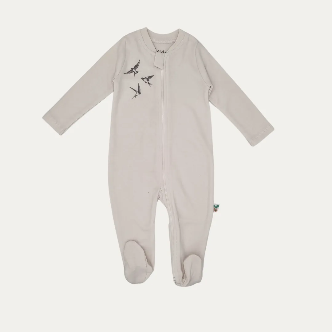 Basic Organic Cotton  Babygrow Crane