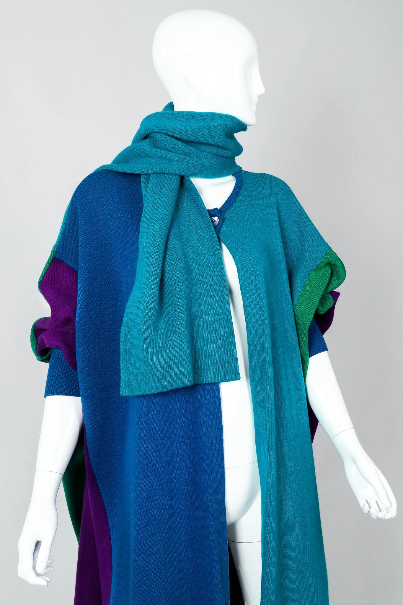 Batwing Knit Cape Coat