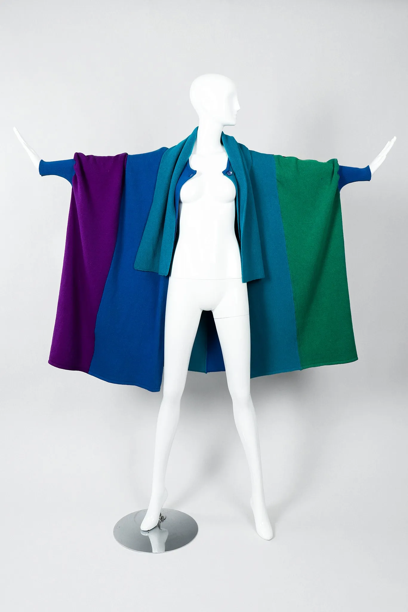 Batwing Knit Cape Coat