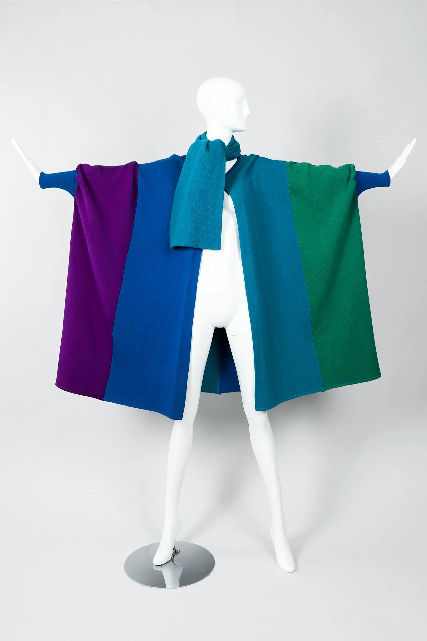 Batwing Knit Cape Coat