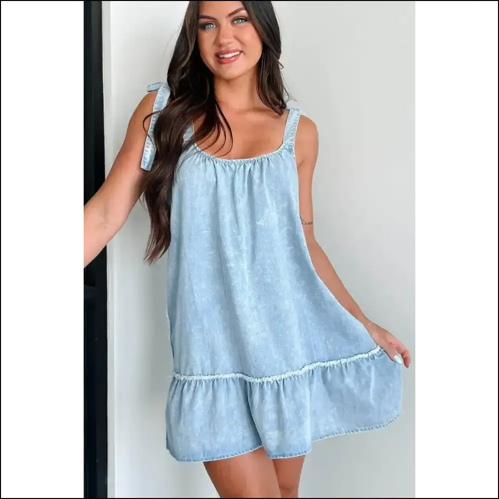 Beau Blue Washed Denim Mini Dress: Dangerously Cute 😈 Needful Things