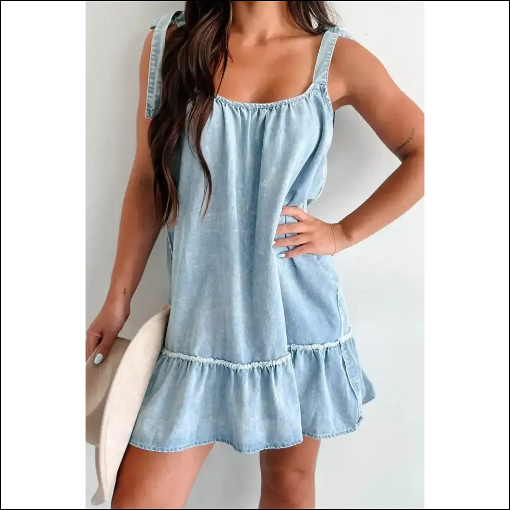 Beau Blue Washed Denim Mini Dress: Dangerously Cute 😈 Needful Things