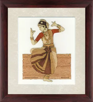 Bharatnatyam Wood Carving Wall Art, Wood Carving Frame, 3D Wall Art