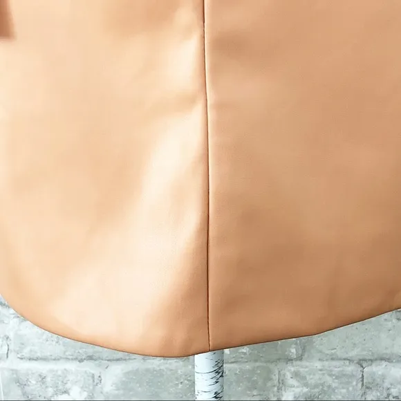 Bishop   Young Scallop Edge Mini Skirt in Clay Size Medium